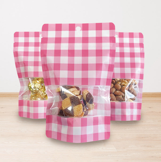 【AC】チャック付スタンドパック袋OP#20//透明蒸着PET#12//CP#50