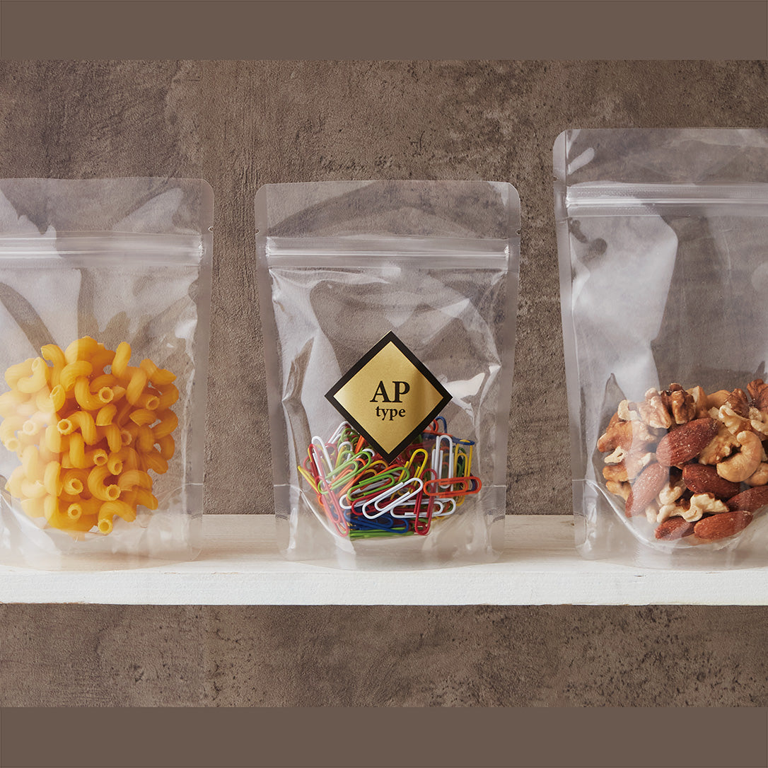 【AP(透明)】チャック付スタンドパック袋OPP#30//CPP#50