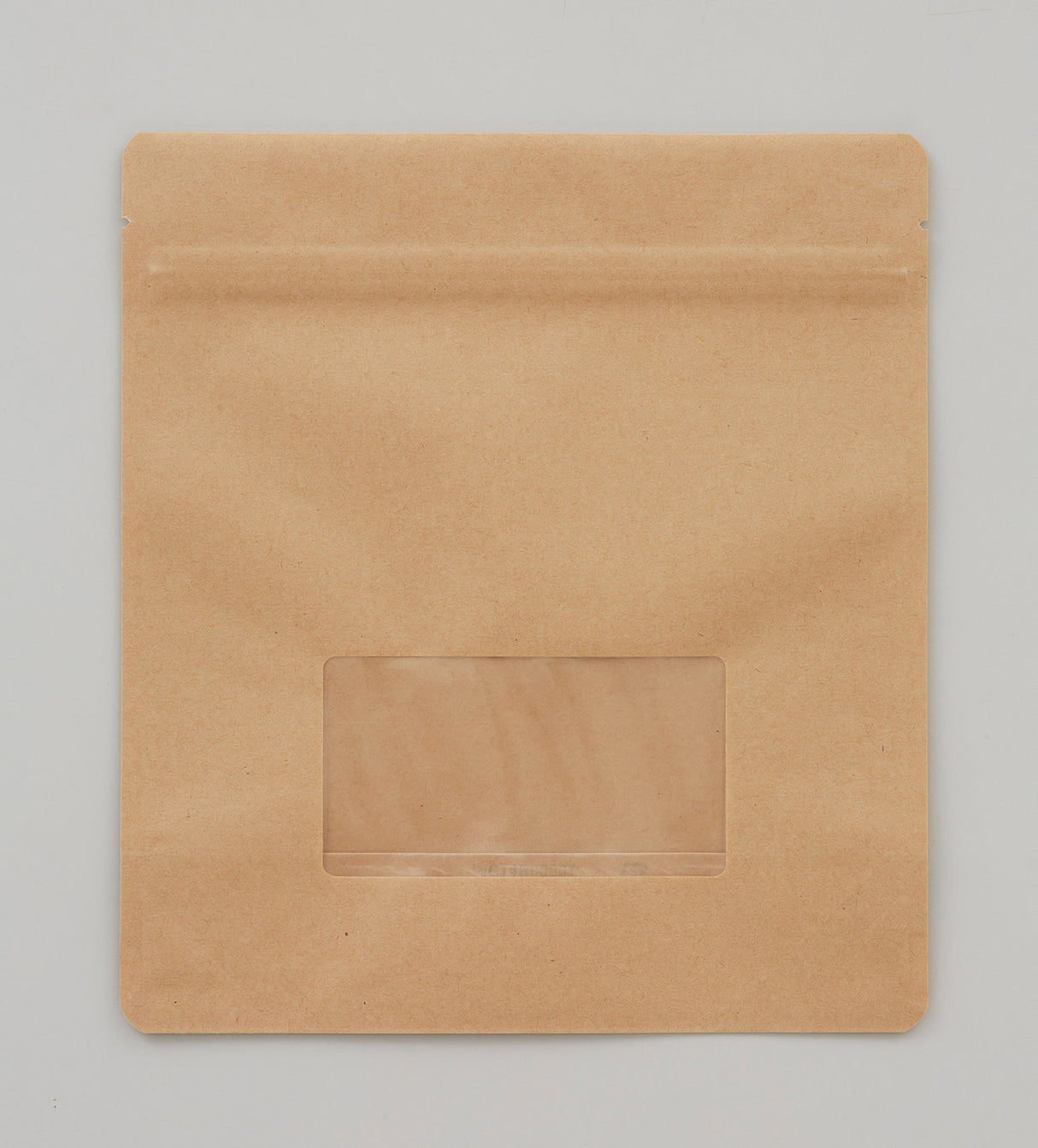 【CR】チャック付スタンドパック袋クラフト50g/PE#15/透明蒸着PET#12//静防LL#50