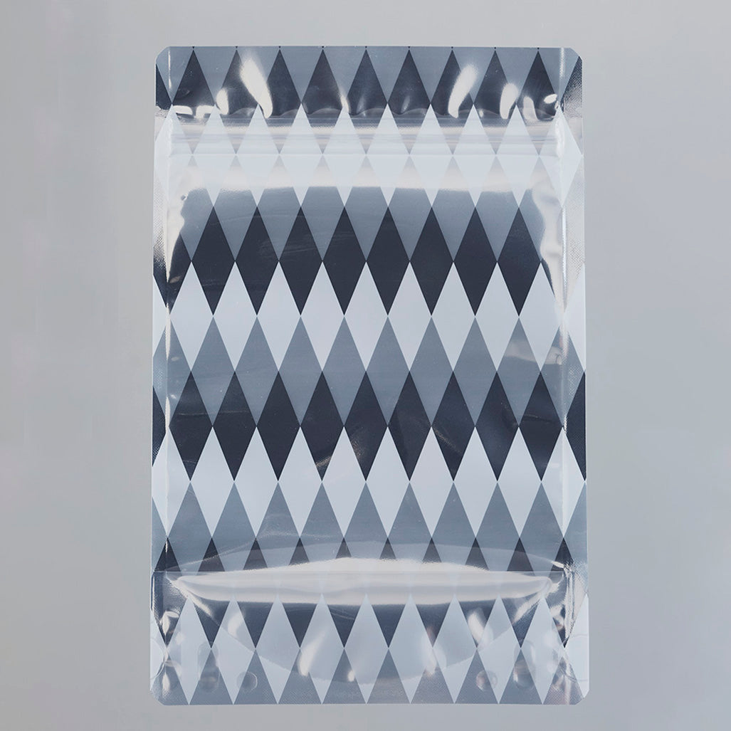 【DIA】チャック付スタンド袋(表)OP#20//透明蒸着PET#12//CP#50(裏)OP#20//VMPET#12//CP#50