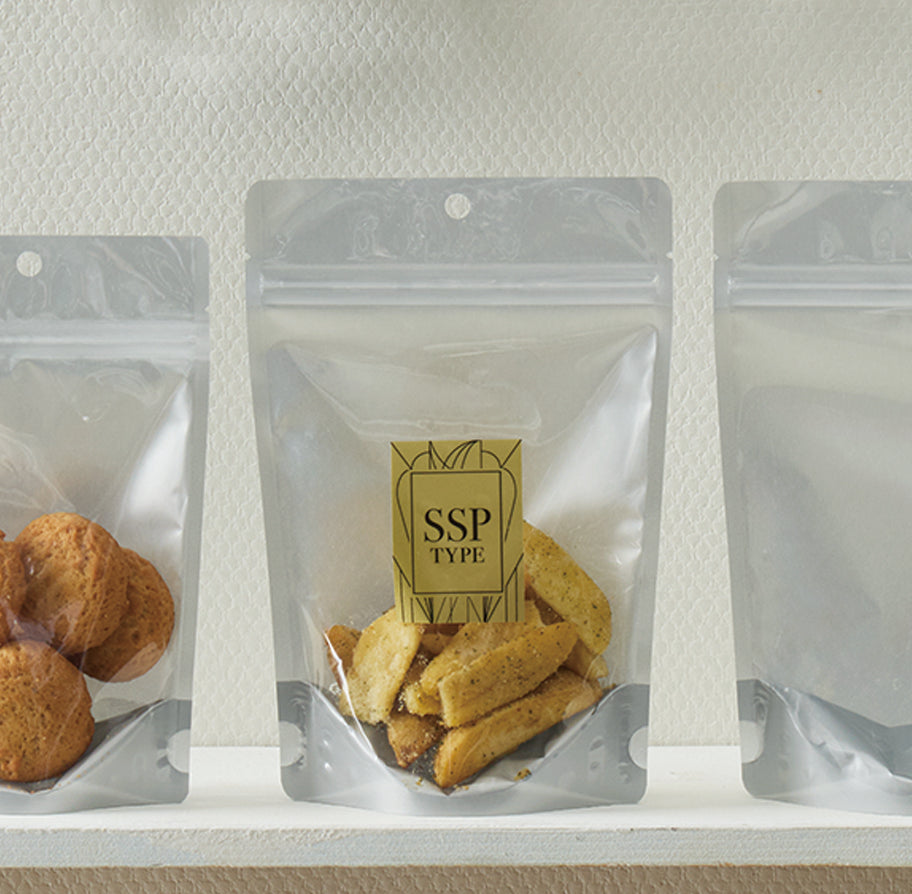 【SSP】チャック付スタンドパック袋バリアOP#30//CP#50