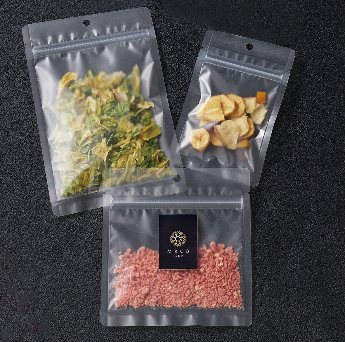 チャック付三方袋 静防マット 青のり ふりかけ 粉末食品 帯電防止 100枚から【MRCB】
