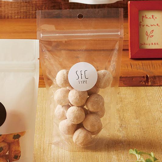 【SFC(透明)】チャック付スタンドパック袋OP#20//透明蒸着PET#12//CP#50