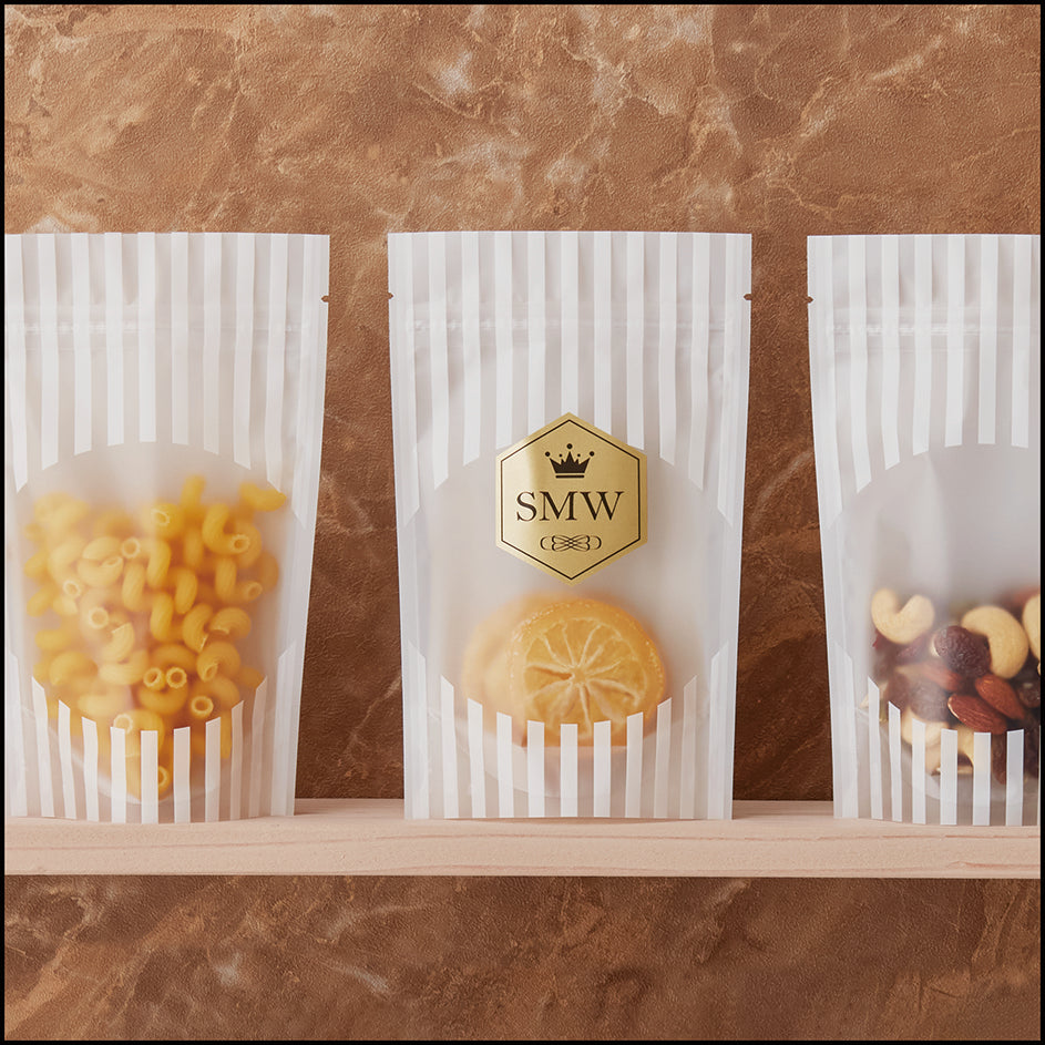 【SMW】チャック付スタンドパック袋マットOP#20/透明蒸着PET#l2/LL#50