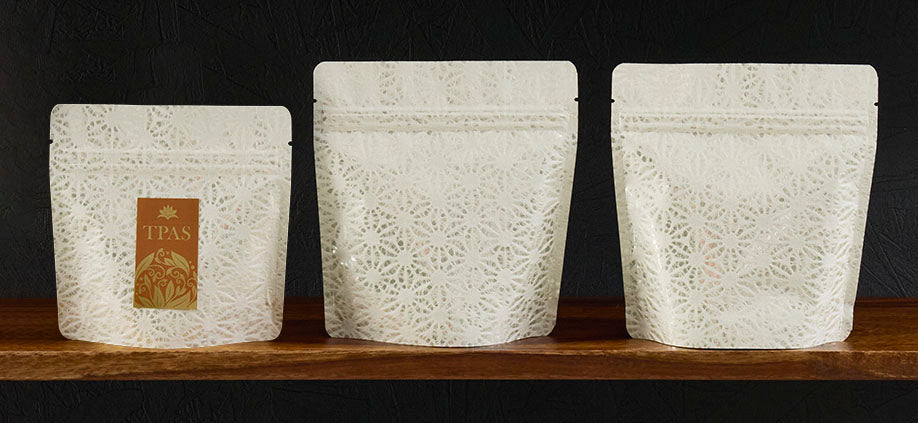 【TPAS】チャック付スタンドパック袋_麻葉紙18g///OP#20//VMPET#12//LL#40