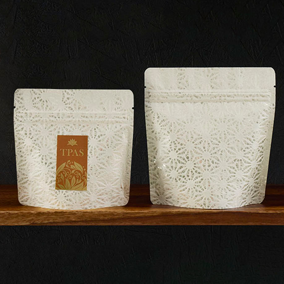 【TPAS】チャック付スタンドパック袋_麻葉紙18g///OP#20//VMPET#12//LL#40