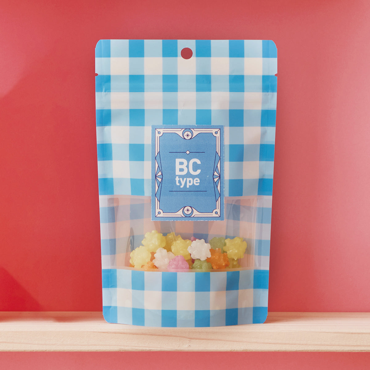 【BC】チャック付スタンドパック袋OP#20//透明蒸着PET#12//CP#50