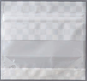 【DWQ(白)】チャック付スタンドパック袋OP#20//透明蒸着PET#12//CP#50