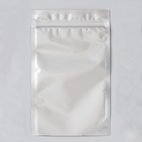 【AS(銀)】チャック付三方袋（表）マットバリアOP#20//PET#12//CP#40 （裏）マットOP#20//VMPET#12//CP#40