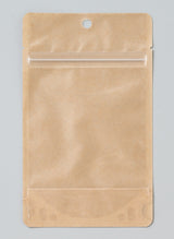 【CH】チャック付スタンドパック袋表 静防透明蒸着PET#12//NY#15/PE#15/LL#60 裏 クラフト50ｇ//透明蒸着PET#12/PE#15/LL#60