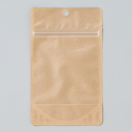 【CH】チャック付スタンドパック袋表 静防透明蒸着PET#12//NY#15/PE#15/LL#60 裏 クラフト50ｇ//透明蒸着PET#12/PE#15/LL#60