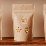 【CRA】チャック付スタンドパック袋ｸﾗﾌﾄ50ｇ/PE#15/透明蒸着PET#12//静防LL#50