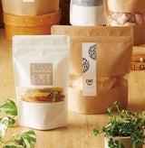 【CWT】チャック付スタンドパック袋クラフト50g//PET#12//透明蒸着PET#12//LL#70