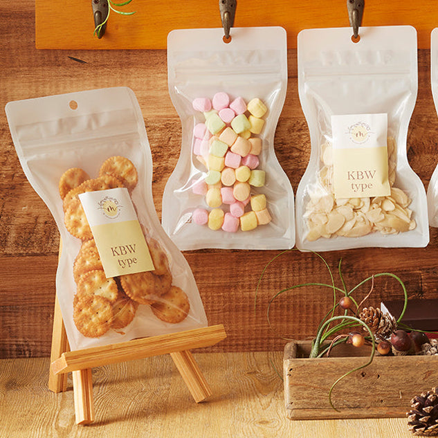 【KBW】チャック付三方袋OP#20//透明蒸着PET#12//CP#50