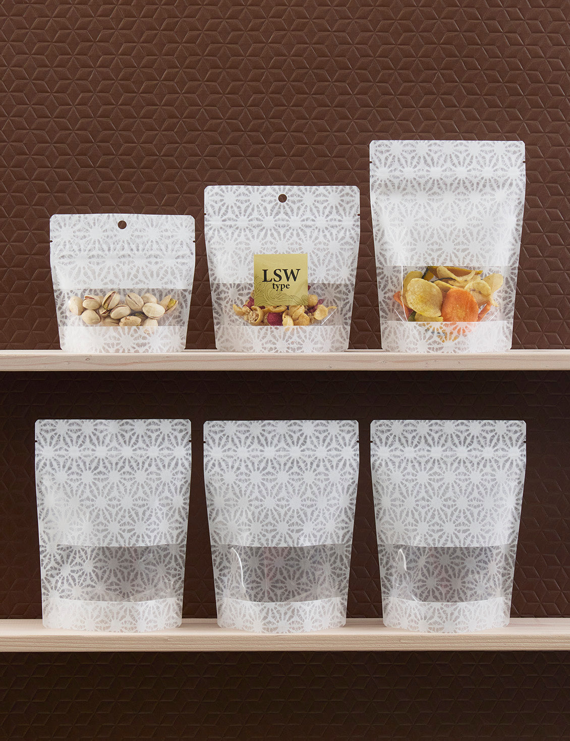 【LSW】チャック付スタンドパック袋OP#20//透明蒸着PET#12//CP#50