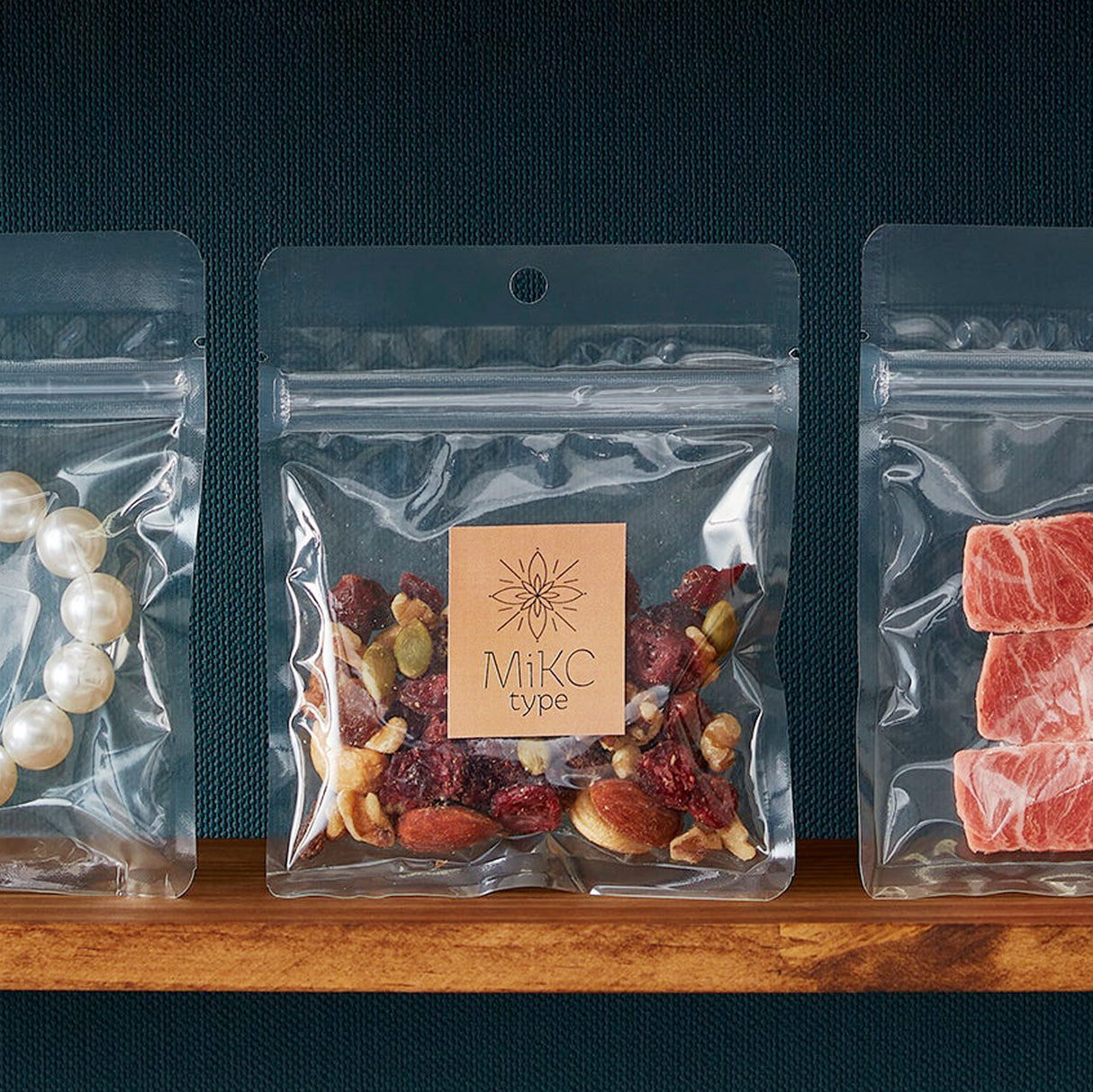 【MiKC】チャック付三方袋バリアNY#15//LLDPE#50