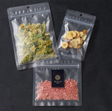 チャック付三方袋 静防マット 青のり ふりかけ 粉末食品 帯電防止 100枚から【MRCB】