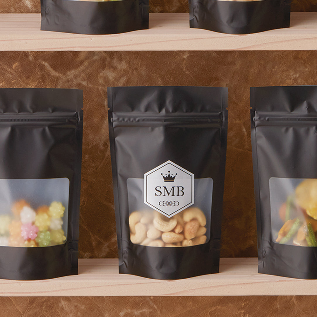 【SMB】チャック付スタンドパック袋マットOP#20／透明蒸着PET#l2/LL#50