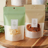 【TWS(砂色)】チャック付スタンドパック袋OP#20//透明蒸着PET#12//CP#50