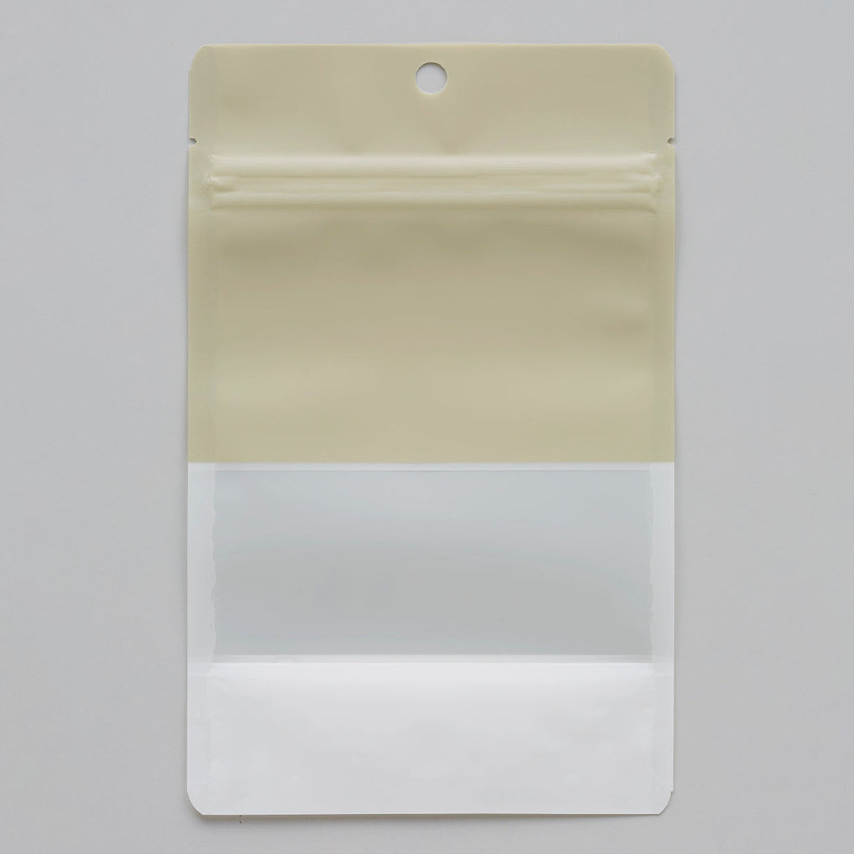 【TWS(砂色)】チャック付スタンドパック袋OP#20//透明蒸着PET#12//CP#50