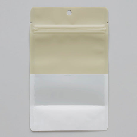 【TWS(砂色)】チャック付スタンドパック袋OP#20//透明蒸着PET#12//CP#50