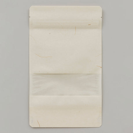 【WRS(クラフト袋)】チャック付スタンドパック袋ｸﾗﾌﾄ50ｇ/PE#15/透明蒸着PET#12//静防LL#50