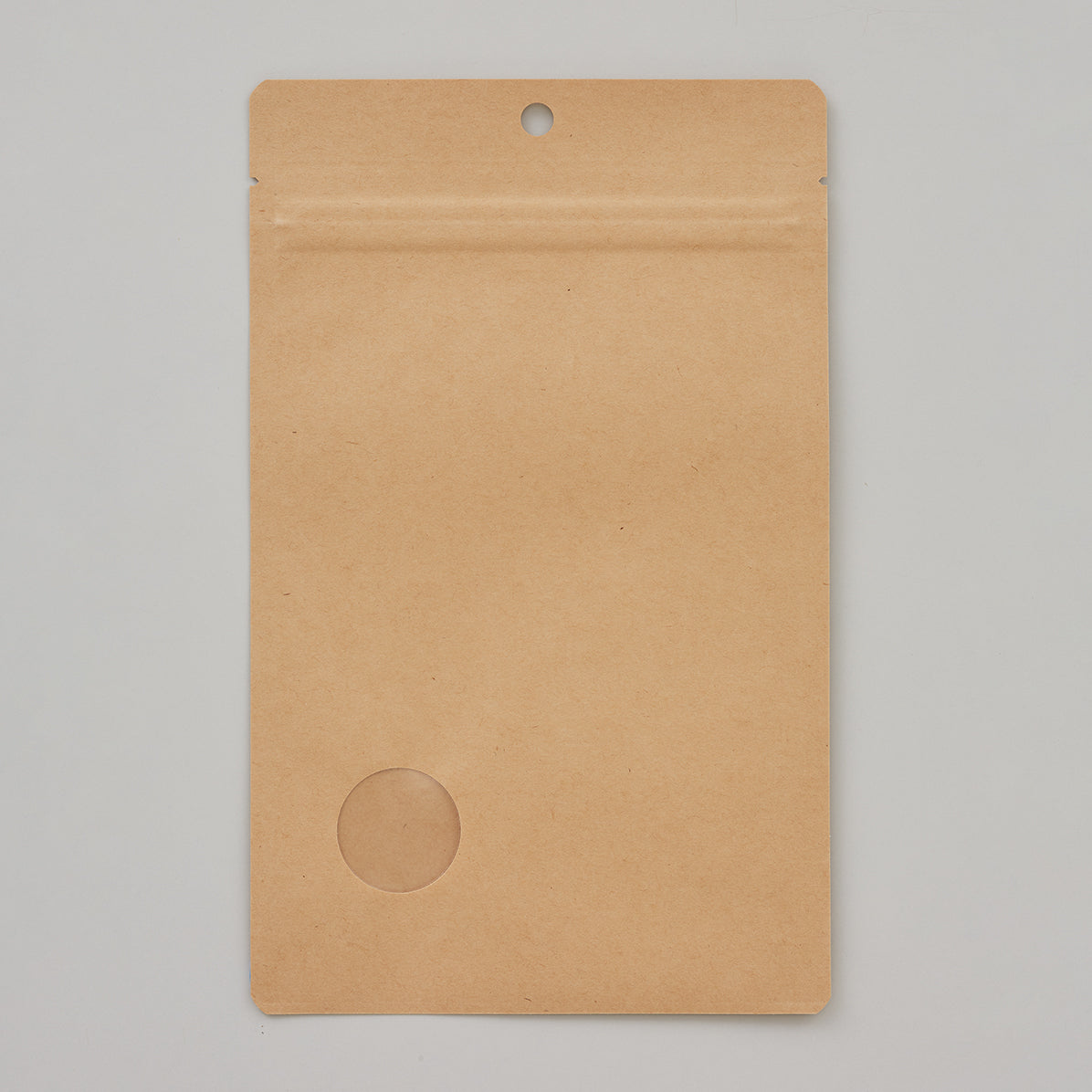 【CCF】チャック付三方袋未晒クラフト80g/PE#15/透明蒸着PET#12//LL#25